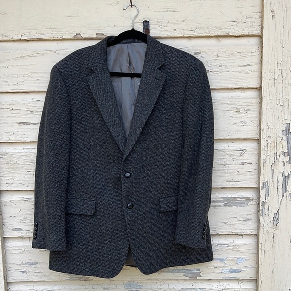 Lauren Ralph Lauren Herringbone 100% Wool Men’s Suit Blazer Jacket Sports Coat - Picture 1 of 10